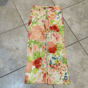 Roberto Cavalli Floral Wide Leg Jeans - Multicolor